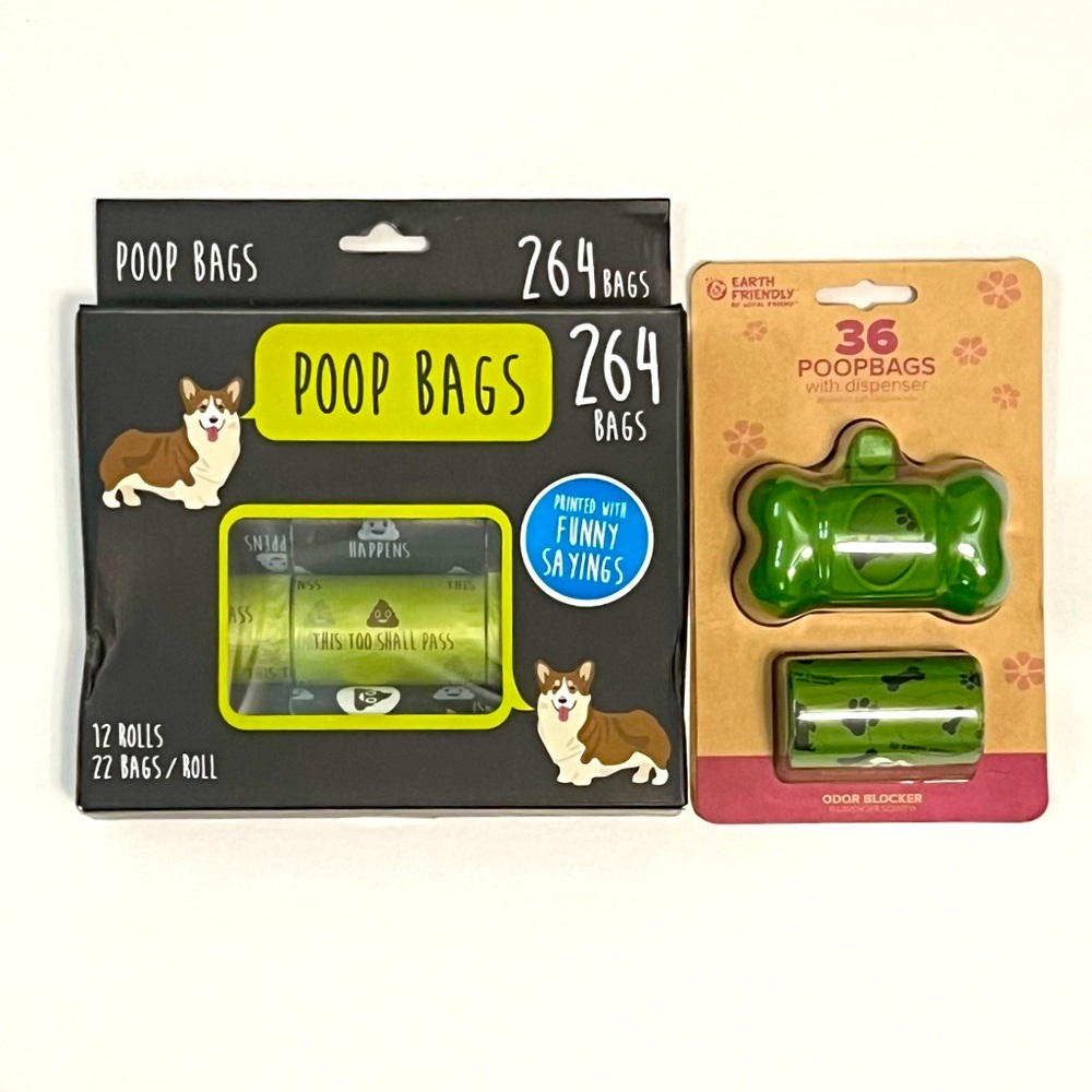 3/$30 Dog Poop Waste Bags & Dispenser Holder 14 Rolls 300 Count Total NEW